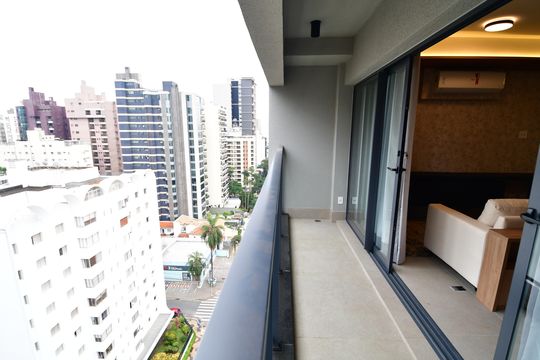 Quarto - Sacada de kitnet/studio para alugar com 1 quarto, 40m² em Cambuí, Campinas