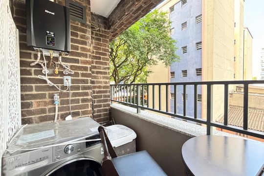 Varanda de kitnet/studio à venda com 1 quarto, 27m² em Indianópolis, São Paulo
