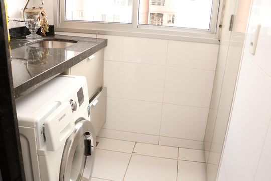 Área de Serviço de apartamento à venda com 2 quartos, 75m² em Jardim Goiás, Goiânia