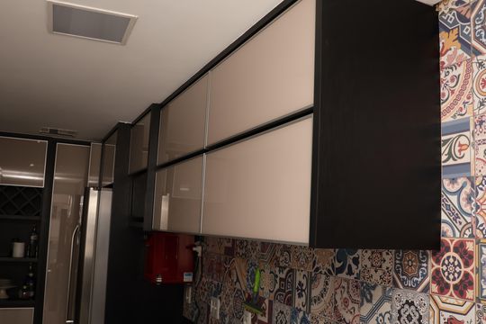 Cozinha - Armários de apartamento à venda com 2 quartos, 75m² em Jardim Goiás, Goiânia