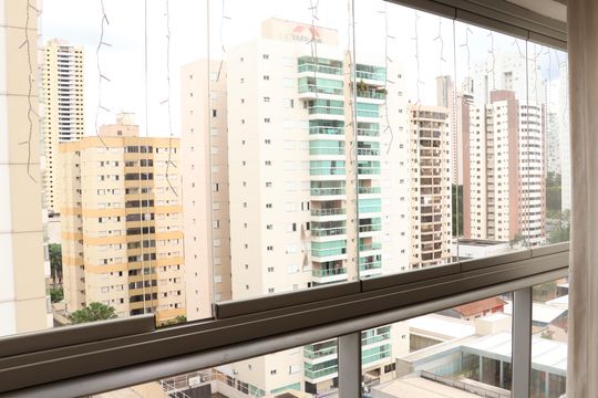 Vista da Sala de apartamento à venda com 2 quartos, 75m² em Jardim Goiás, Goiânia