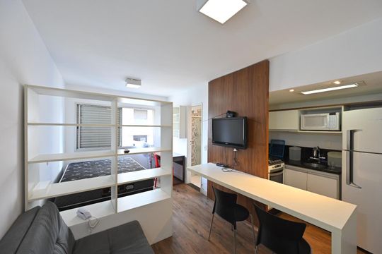 Sala de kitnet/studio para alugar com 1 quarto, 24m² em Vila Clementino, São Paulo