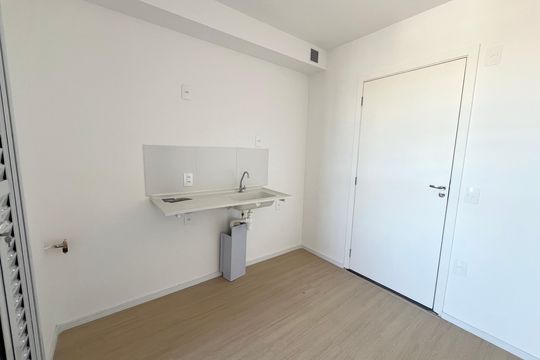 Cozinha  de apartamento à venda com 2 quartos, 29m² em Jardim Imperador (zona Leste), São Paulo