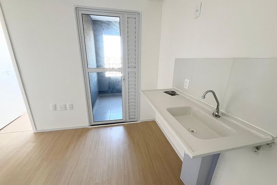 Cozinha de apartamento à venda com 2 quartos, 29m² em Jardim Imperador (zona Leste), São Paulo