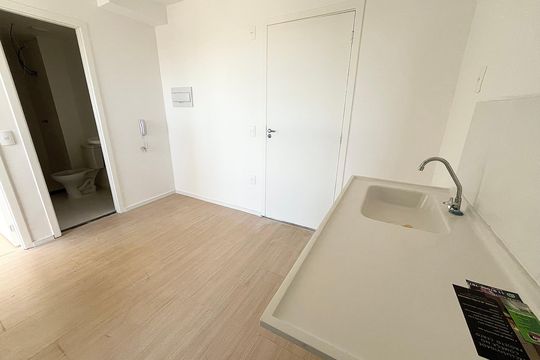 Cozinha de apartamento à venda com 2 quartos, 29m² em Jardim Imperador (zona Leste), São Paulo