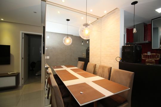 Sala de Jantar de apartamento à venda com 2 quartos, 51m² em Jardim Monte Alegre, Taboão da Serra
