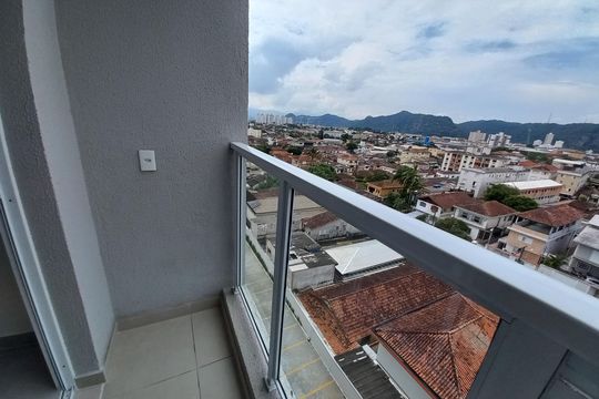 Varanda da Sala de apartamento para alugar com 2 quartos, 39m² em Catiapoã, São Vicente