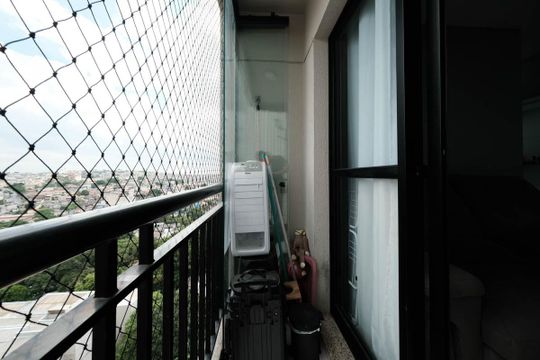 Sala/Cozinha de apartamento à venda com 2 quartos, 53m² em Vila Paranagua, São Paulo