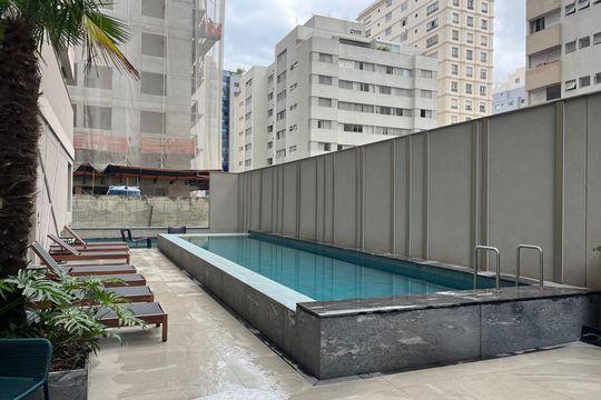 Área comum - Piscina de kitnet/studio para alugar com 1 quarto, 30m² em Perdizes, São Paulo