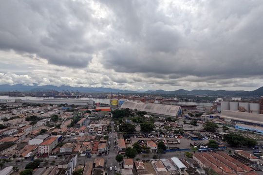 Vista do Suíte Quarto 2 de apartamento para alugar com 3 quartos, 114m² em Ponta da Praia, Santos