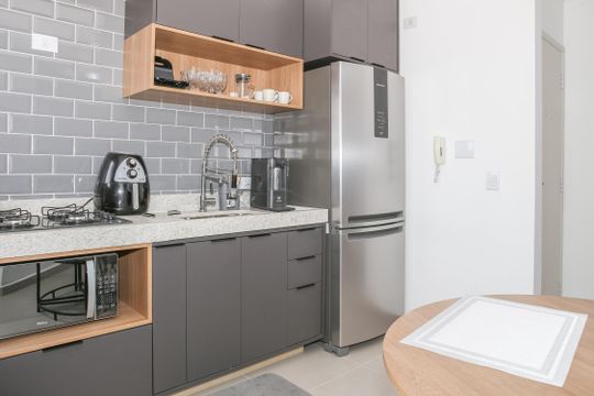 Sala e Cozinha de apartamento para alugar com 1 quarto, 35m² em Perdizes, São Paulo