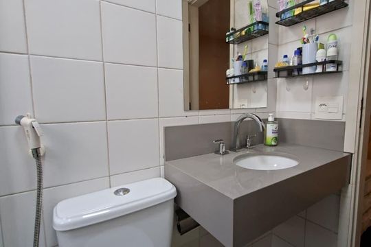 Banheiro de apartamento à venda com 1 quarto, 40m² em Campos Elíseos, São Paulo