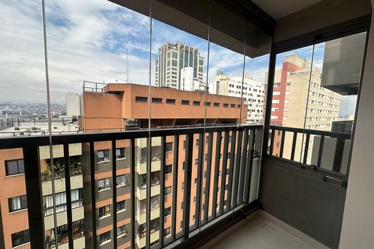 Varanda da Sala de apartamento à venda com 1 quarto, 54m² em Alphaville Industrial, Barueri