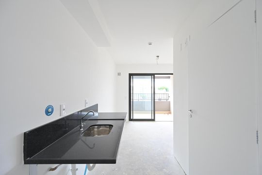 Cozinha de kitnet/studio para alugar com 1 quarto, 27m² em Vila Clementino, São Paulo