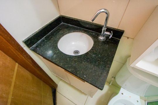 Banheiro de apartamento à venda com 2 quartos, 80m² em Jardim do Estádio, Santo André