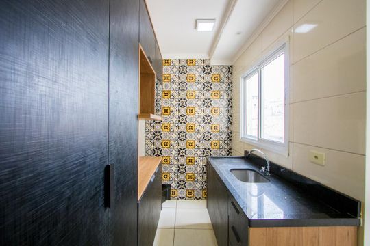 Cozinha de apartamento à venda com 2 quartos, 80m² em Jardim do Estádio, Santo André