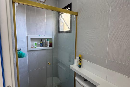 Banheiro de apartamento à venda com 2 quartos, 111m² em Paraíso, Santo André