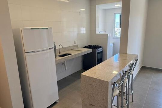 Cozinha de apartamento para alugar com 2 quartos, 62m² em Santa Mônica, Uberlândia