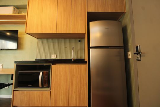 Cozinha de kitnet/studio à venda com 1 quarto, 26m² em Vila Mariana, São Paulo