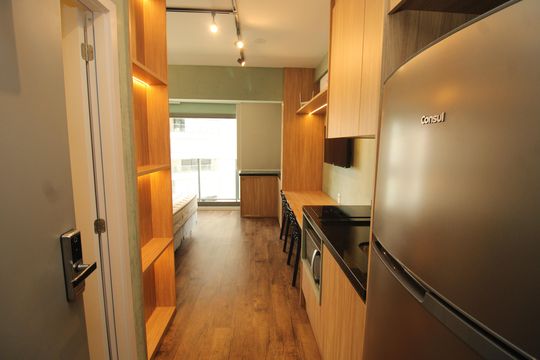 Cozinha de kitnet/studio à venda com 1 quarto, 26m² em Vila Mariana, São Paulo