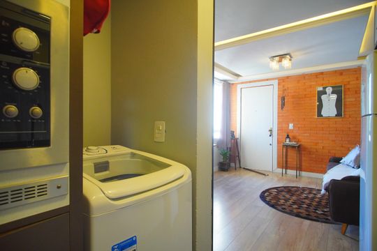 Cozinha de apartamento à venda com 2 quartos, 43m² em Duque de Caxias, São Leopoldo