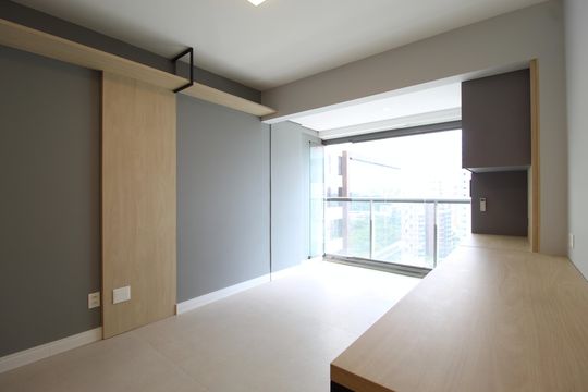 Sala de apartamento para alugar com 1 quarto, 45m² em Indianópolis, São Paulo