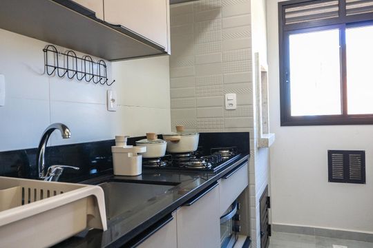 Cozinha de apartamento para alugar com 2 quartos, 64m² em Ingleses Norte, Florianópolis