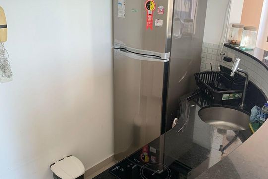 Cozinha de apartamento à venda com 1 quarto, 40m² em Indianópolis, São Paulo