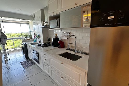 Cozinha de apartamento à venda com 2 quartos, 82m² em Recreio dos Bandeirantes, Rio de Janeiro