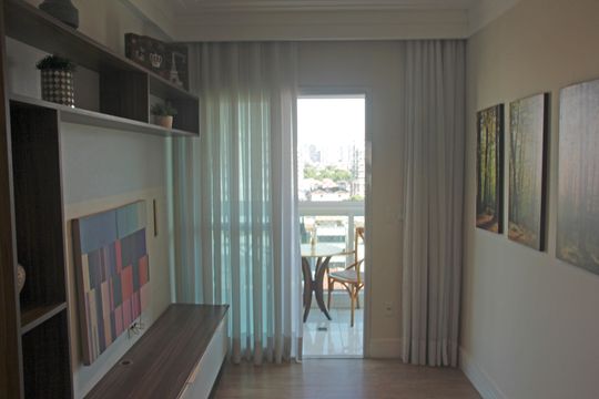 Sala de apartamento para alugar com 2 quartos, 67m² em Macuco, Santos