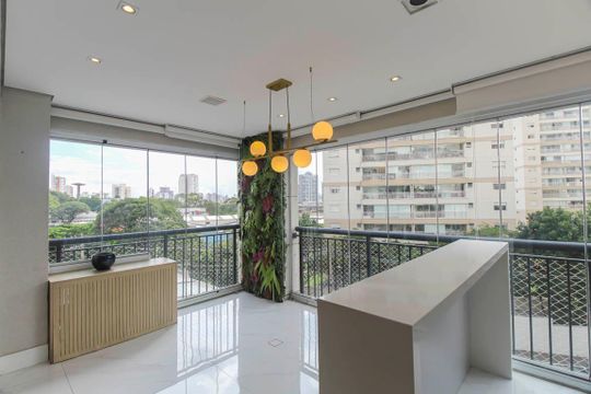 Varanda da Sala de apartamento à venda com 3 quartos, 98m² em Vila Independencia, São Paulo