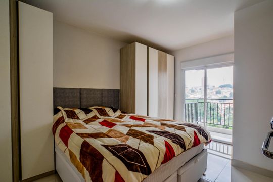 Suíte 2 de apartamento à venda com 2 quartos, 118m² em Vila Valparaíso, Santo André