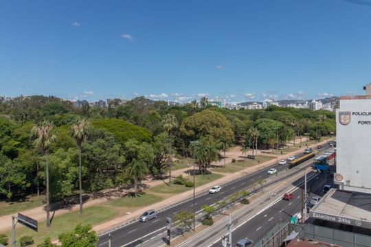 Vista do terraço de apartamento para alugar com 1 quarto, 28m² em Farroupilha, Porto Alegre