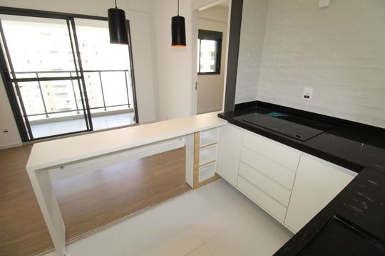 Cozinha de apartamento para alugar com 1 quarto, 33m² em Jardim Esplanada, São José dos Campos