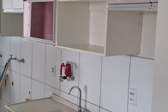 Cozinha de apartamento para alugar com 2 quartos, 45m² em Loteamento Parque São Martinho, Campinas