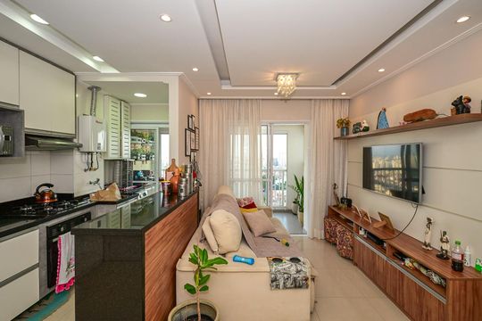 Sala de apartamento à venda com 2 quartos, 63m² em Fazenda Morumbi, São Paulo