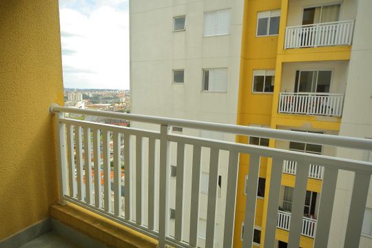 Varanda da sala de apartamento à venda com 2 quartos, 47m² em Irajá, São Bernardo do Campo