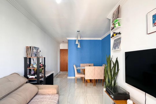 Sala de apartamento à venda com 3 quartos, 67m² em Baeta Neves, São Bernardo do Campo
