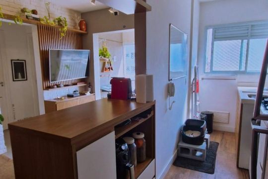 Cozinha de apartamento à venda com 2 quartos, 51m² em Água Branca, São Paulo