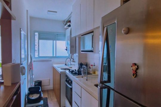 Cozinha de apartamento à venda com 2 quartos, 51m² em Água Branca, São Paulo