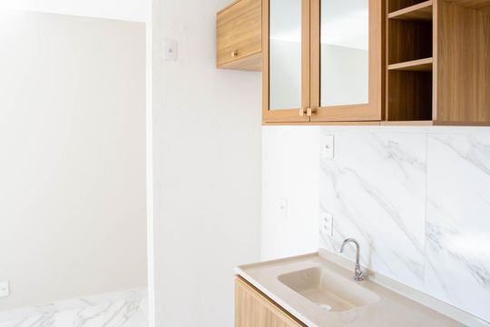 Cozinha de apartamento à venda com 2 quartos, 37m² em Americanópolis, São Paulo