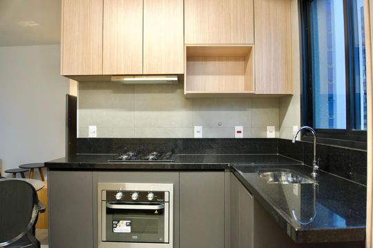 Cozinha de apartamento para alugar com 2 quartos, 65m² em Lourdes, Belo Horizonte