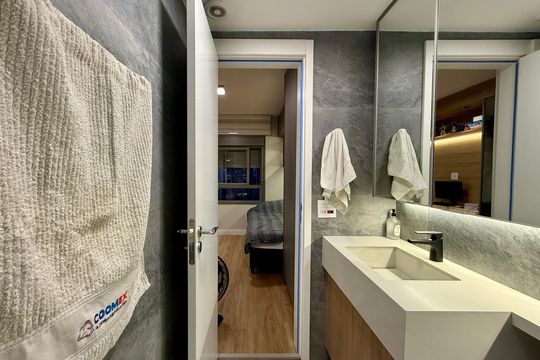 Banheiro Suíte 3 de apartamento à venda com 3 quartos, 125m² em Jardim das Acacias, São Paulo