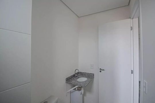 Banheiro de kitnet/studio à venda com 1 quarto, 26m² em Vila Campestre, São Bernardo do Campo