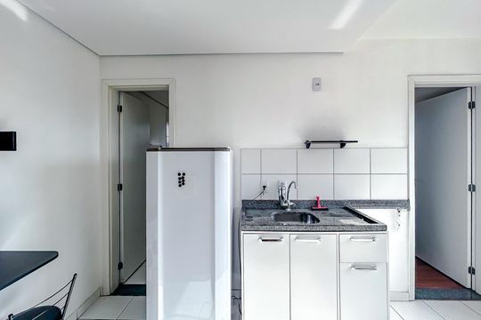 Cozinha - Armários de apartamento à venda com 1 quarto, 26m² em Vila Granada, São Paulo