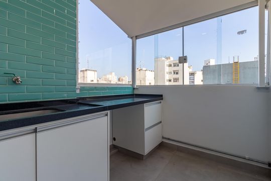 Área de serviço de apartamento à venda com 1 quarto, 60m² em Vila Buarque, São Paulo