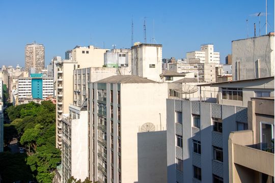 Vista da janela de apartamento à venda com 1 quarto, 60m² em Vila Buarque, São Paulo