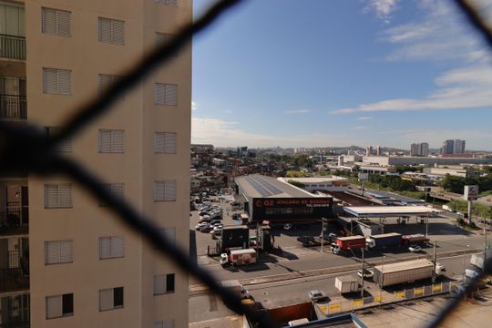 Vista da Suíte de apartamento à venda com 3 quartos, 59m² em Parque Jaçatuba, Santo André
