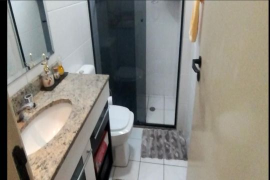 Banheiro Social de apartamento para alugar com 3 quartos, 130m² em Vila Caminho do Mar, São Bernardo do Campo