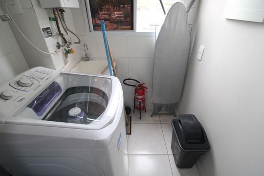 Área de serviço de apartamento à venda com 2 quartos, 45m² em Barra Olímpica, Rio de Janeiro